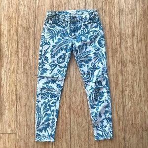 Ralph Lauren floral white / green jeans